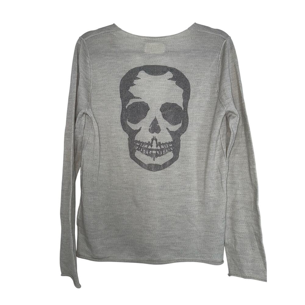 Zadig & Voltaire Nosfa Wool Sweater - Rock Rhinestone Back & rolled hem - size M